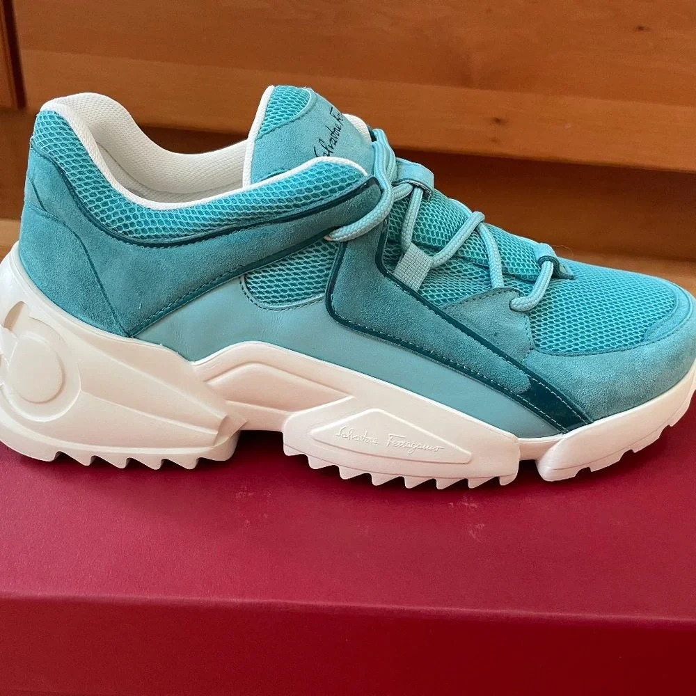 Blue Skylar Sneaker from Salvatore Ferragamo - Picture 6 of 13